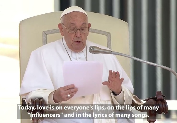 Pope: Christian love is not what "influencers" think