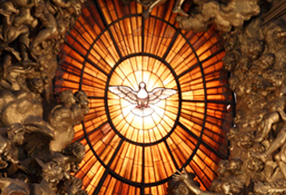 The Holy Spirit window in St. Peter's Basilica at the Vatican. CNS Photo/Paul Haring.