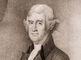 Thomas Jefferson third president of the United States is depicted in a print from the Library of Congress archives. (Print courtesy of the Library of Congress)