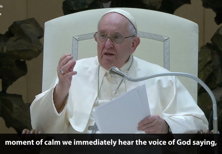 Pope: Finding peace in God's voice
