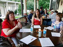 Small group sessions are a great way to explore the themes for the Jubilee of Mercy.  CNS Photo/Karen Callaway, New World Publications.