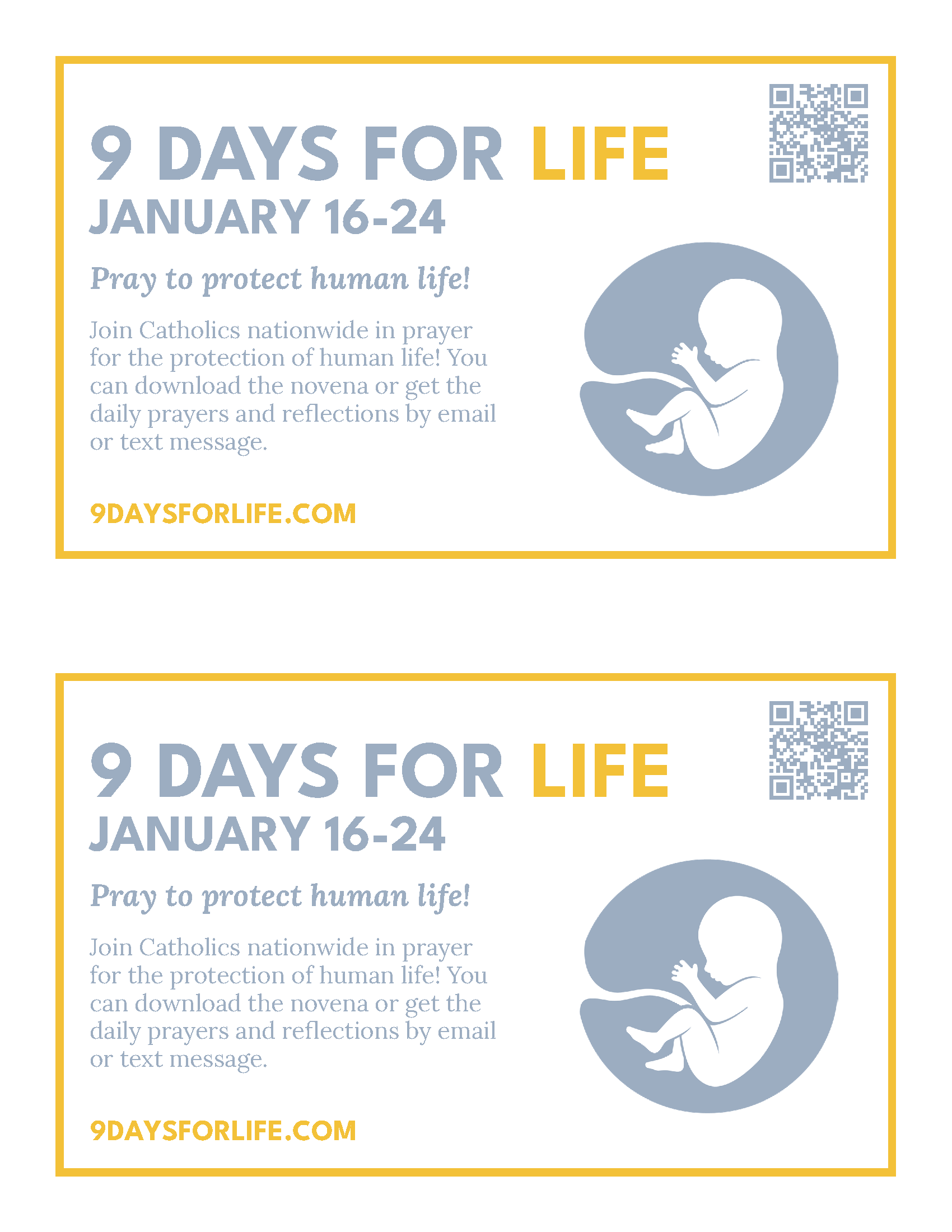 9 Days for Life Flyer USCCB