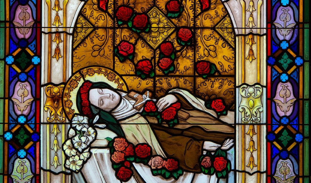 Stained glass St Therese of Lisieux