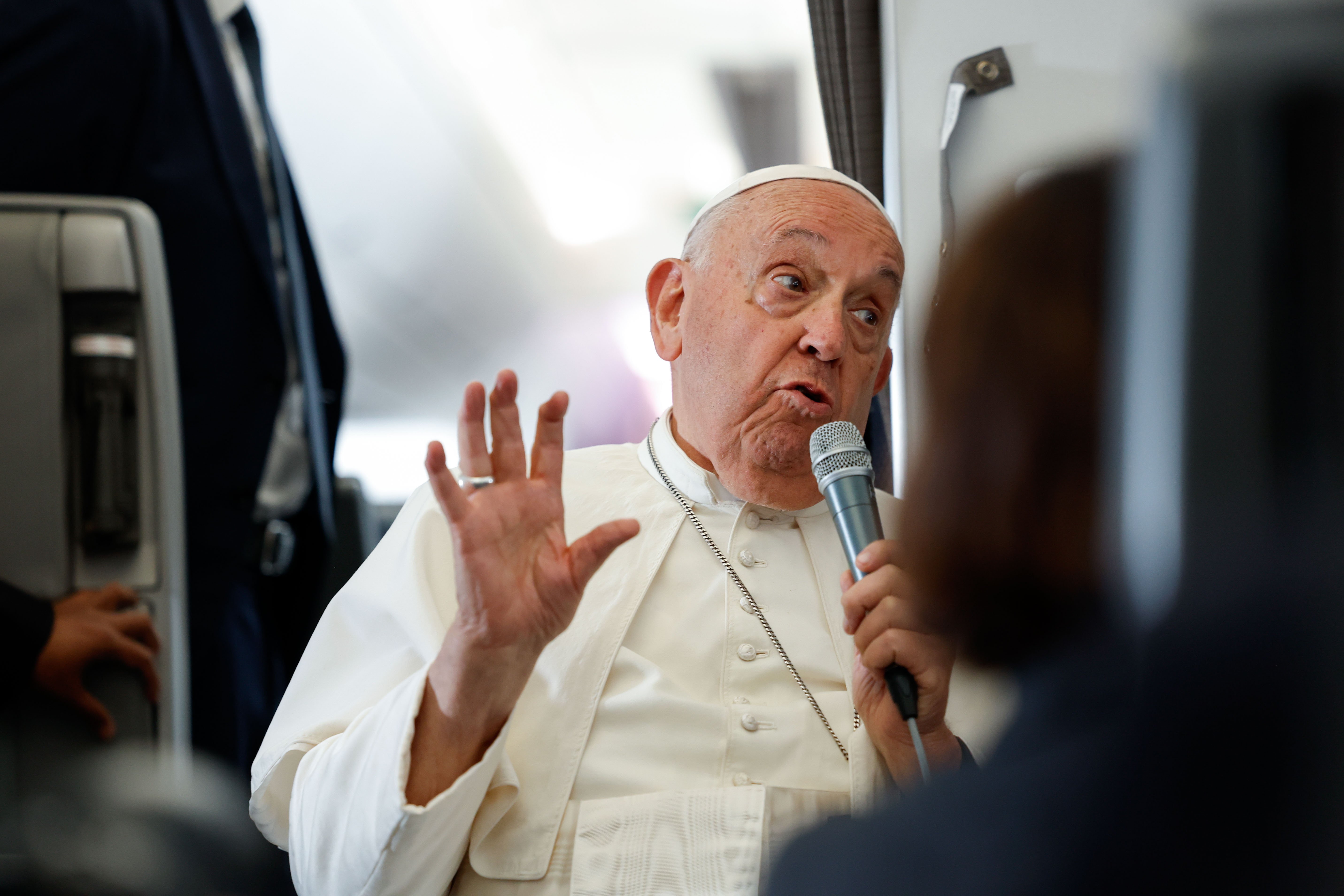 Pope Francis holds in-flight news conference