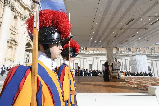 Swiss Guards at pope's general audience