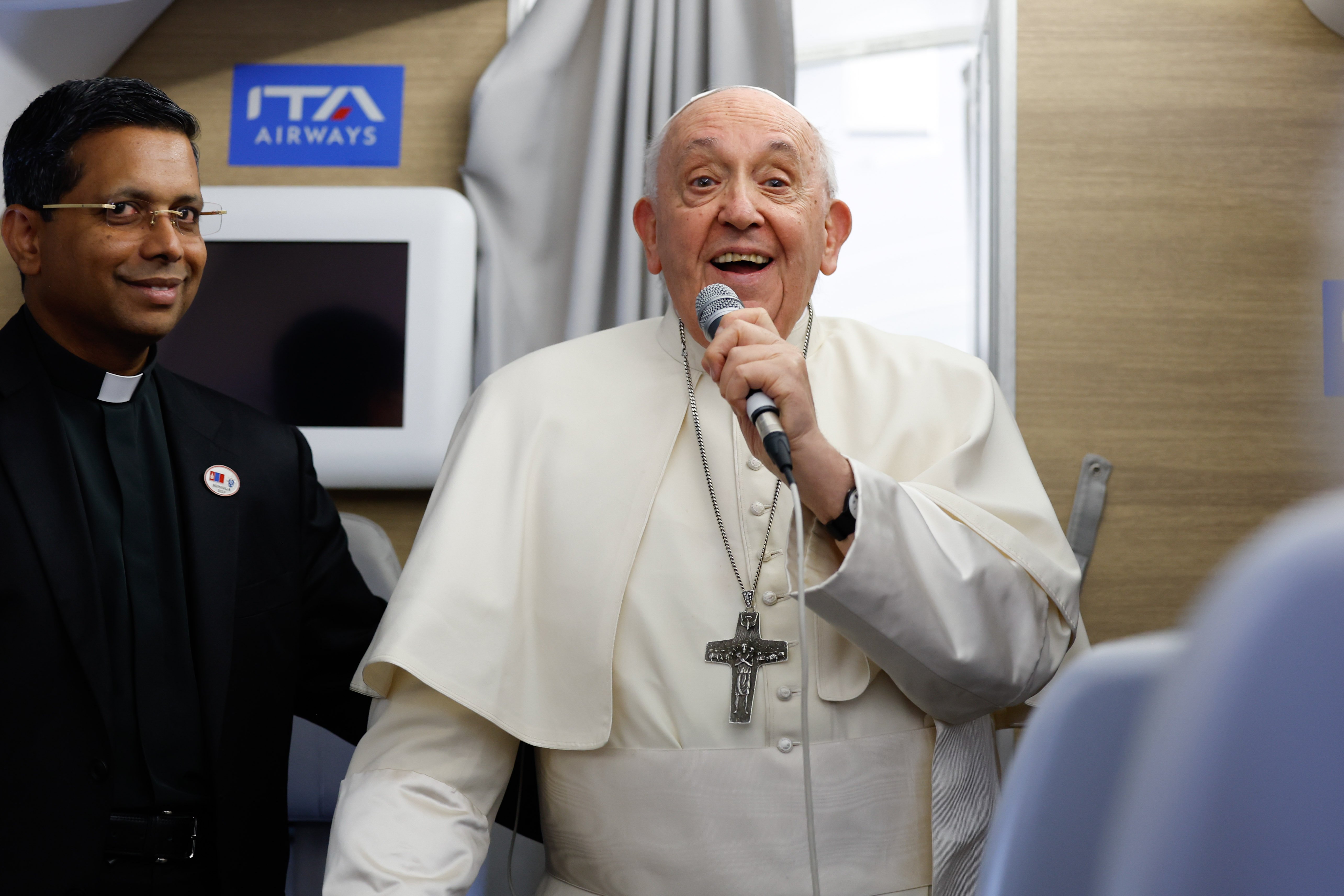 Pope Francis and Cardinal-designate Koovakad