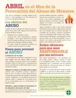 Child and Youth Protection April is Child Prevention Month - Bulletin Insert in Spanish