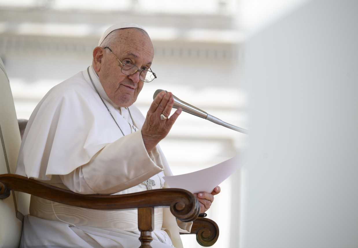 Pope Francis at his weekly general audience