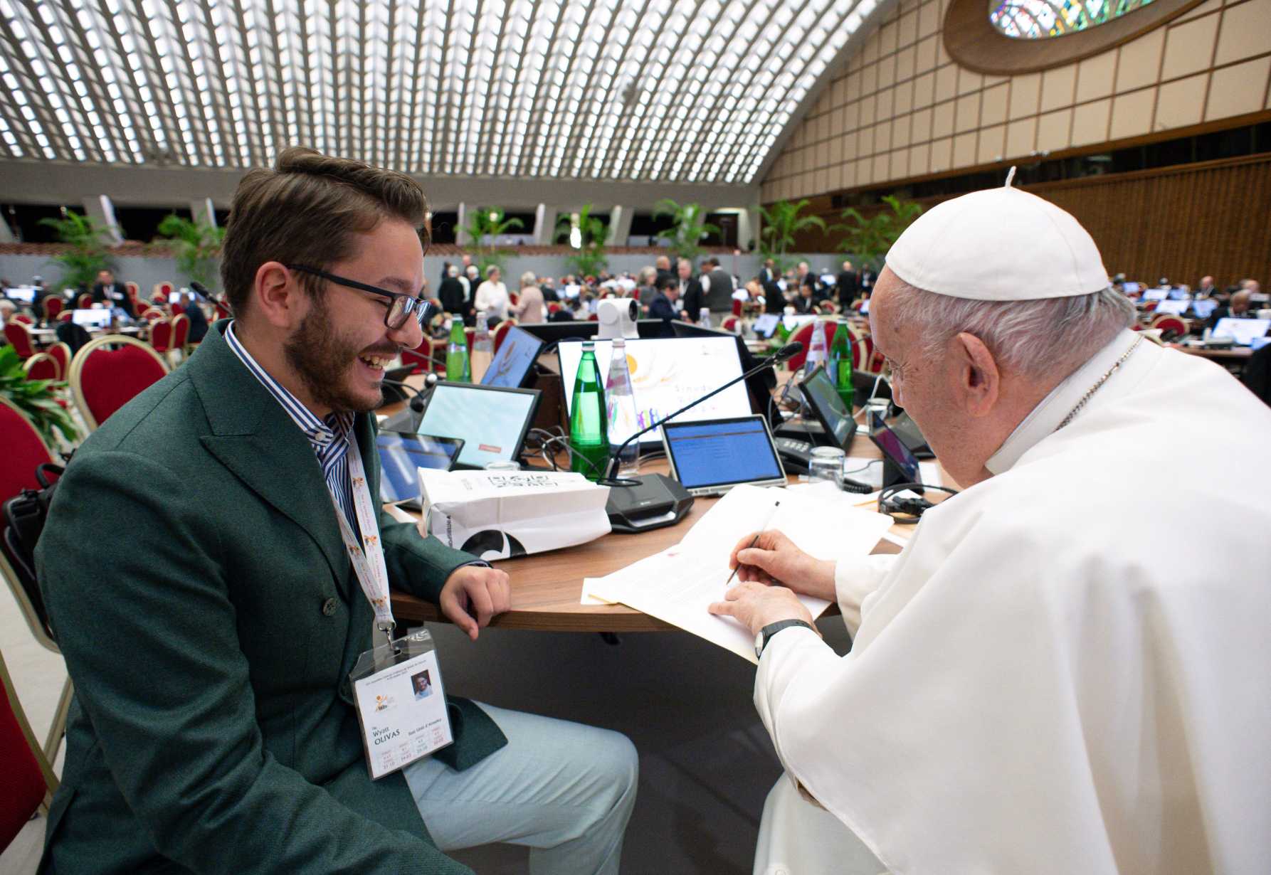 U.S. synod delegate receives papal permission slip to cut class