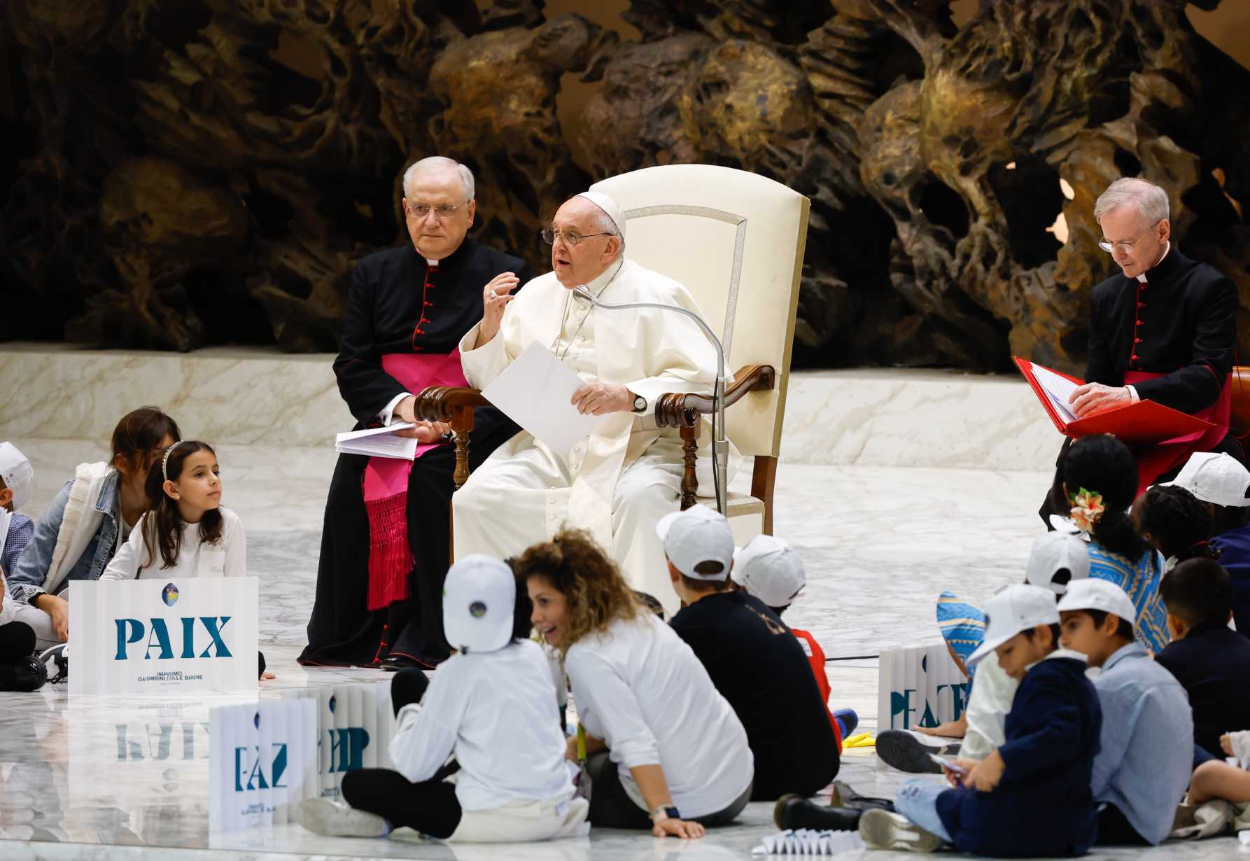 Pope asks children to make the world better, one little step at a time