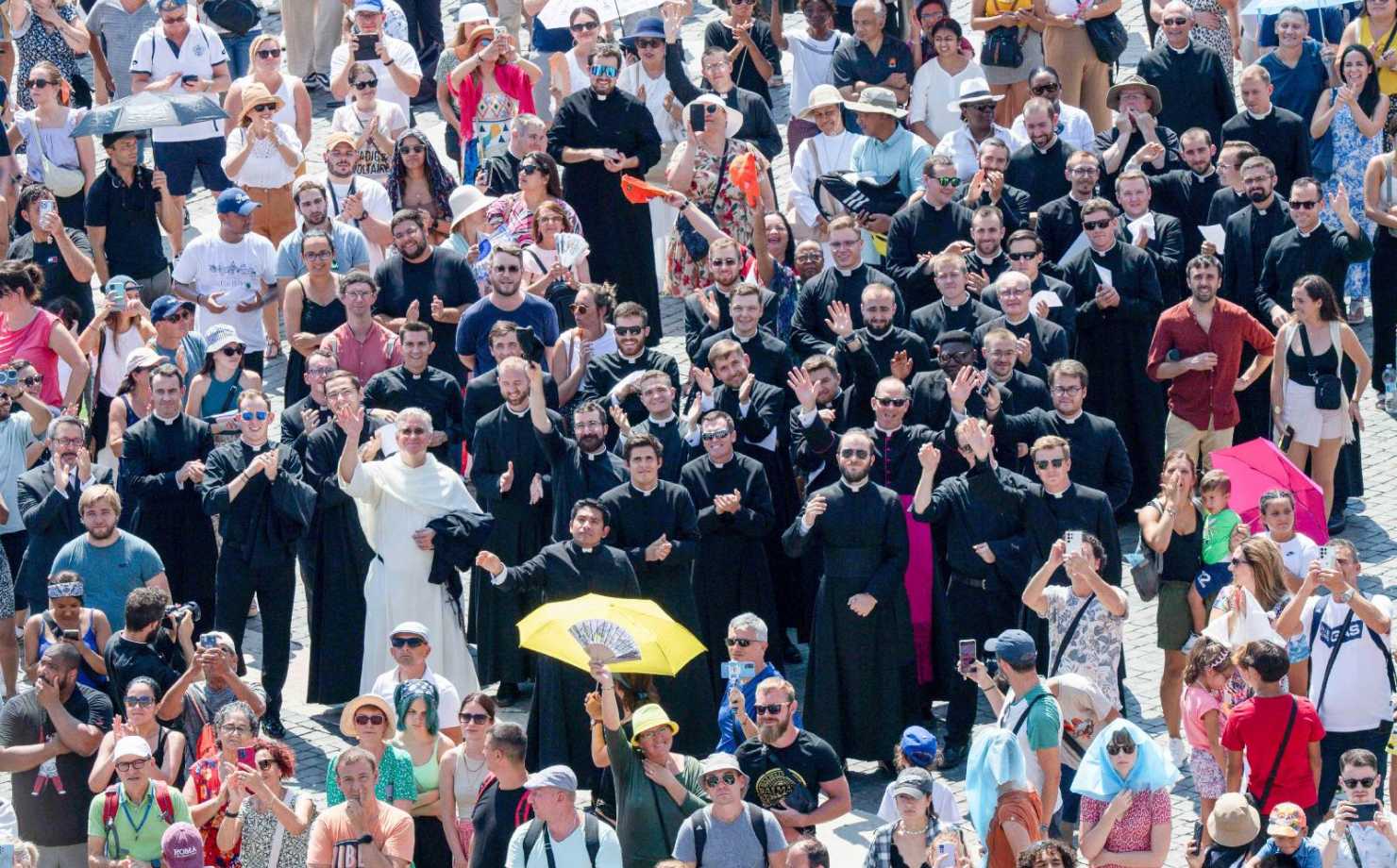 U.S. seminarians in St. Peter's Square