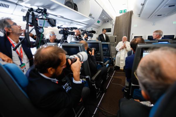 Pope Francis holds in-flight news conference