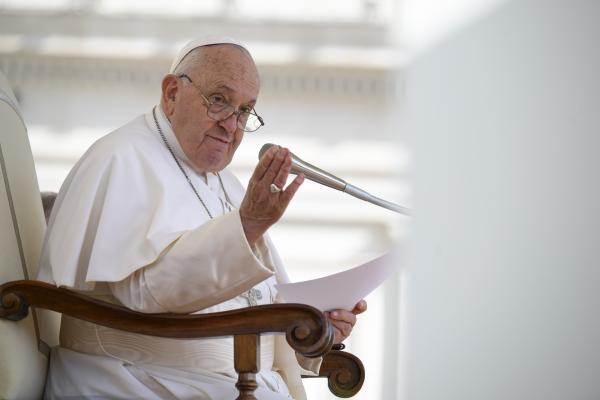 Pope Francis at his weekly general audience