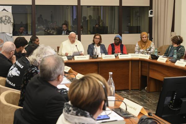 Pope Francis at meeting with popular movements