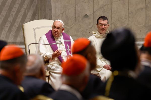 Pope Francis at penitential service