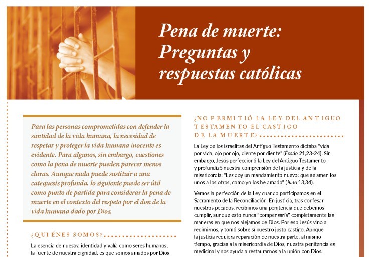 Thumbnail of bulletin insert, Pena de muerte: Preguntas y respuestas católicas